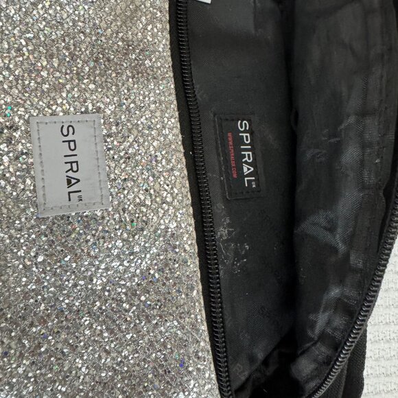 SPIRAL.UK Festival Bag, silver holographic, bum bag, - Picture 2 of 5